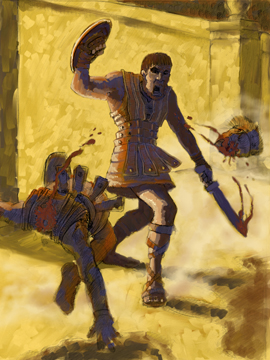 Gladiator Under Painting