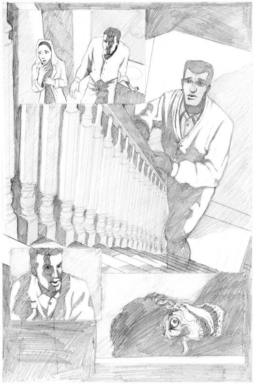 Night of the Living Dead Pencil Drawing